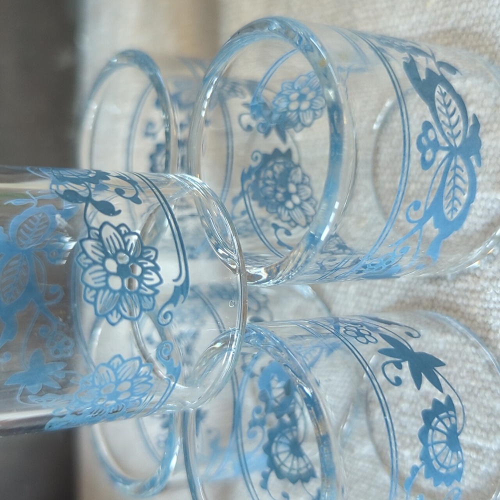 Vintage Pyrex Corning Ware Glass Old Towne Blue Corelle Napkin Holders Rings, 5